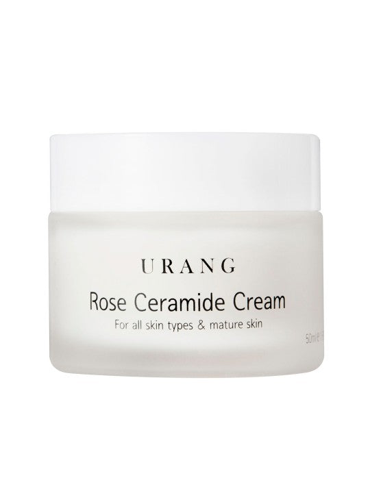 Urang Rose Ceramide Cream-50ml  - Korean Vegan Moisturiser for Dry, Sensitive Skin