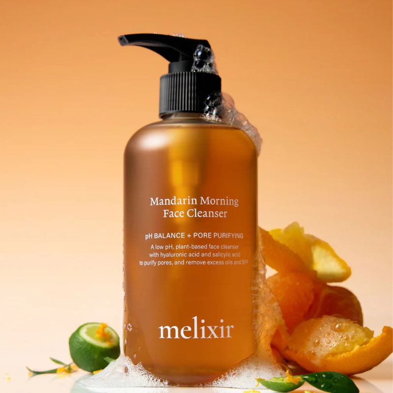 Melixir Mandarin Morning Face Cleanser | Korean Face Wash Dull, Dry, Acne-prone skin (250ml)