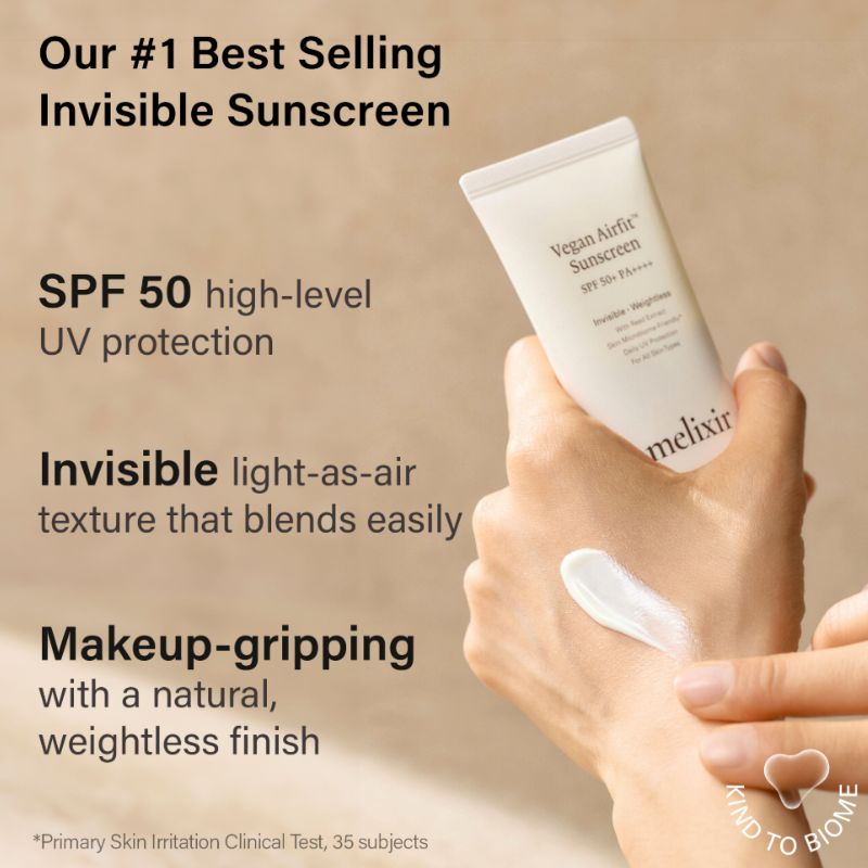 Melixir Vegan Airfit™ Invisible SPF 50 Sunscreen