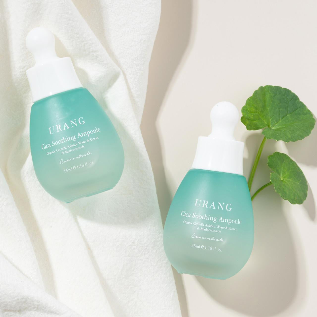 URANG Cica Soothing Ampoule – 35ml, Mit Centella-Extrakt, Beruhigt Gerötete & Sensible Haut, Ohne Duft- Und Konservierungsstoffe