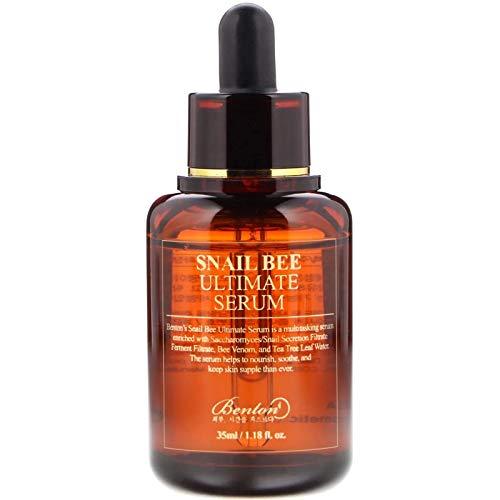 Benton Snail Bee Ultimate Serum - natural skin care, complexion boosting serum with a potent combo of snail mucin, hyaluronic acid and bee venom for intense hydration and to help fade dark spots and acne scars.